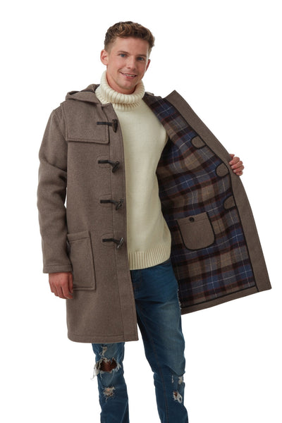 Mens long sale duffle coat