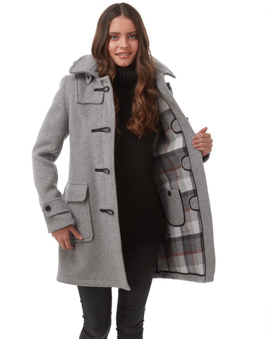 Women's London Classic Fit Duffle Coat - Pearl Grey