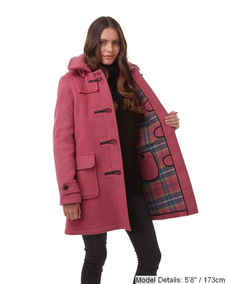 Women's London Classic Fit Duffle Coat - Pink