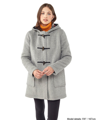 Women's Abberley Simple Fit Duffle Coat - Pearl Grey