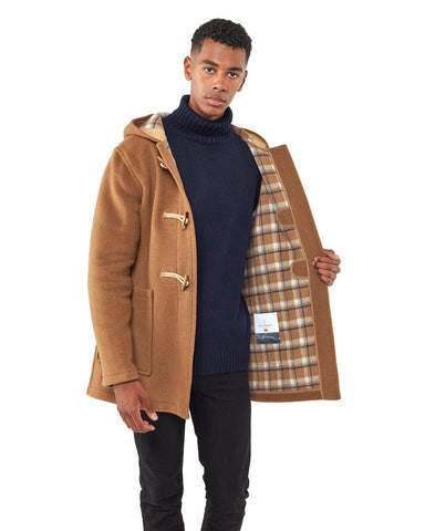 Men's Abberley Simple Fit Duffle Coat With Wooden Toggles - Camel