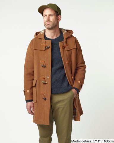 Men's Super Slim Gion Duffle Coat - Camel