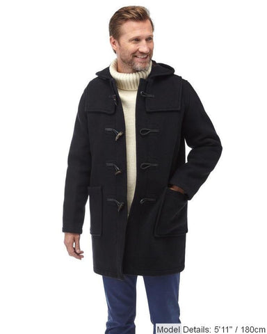 Men's Classic Fit Duffle Coat - Navy