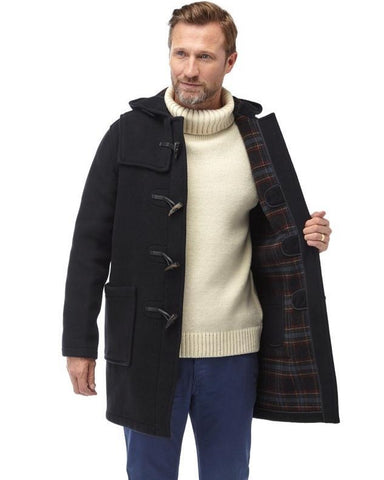 Men's Classic Fit Duffle Coat - Navy