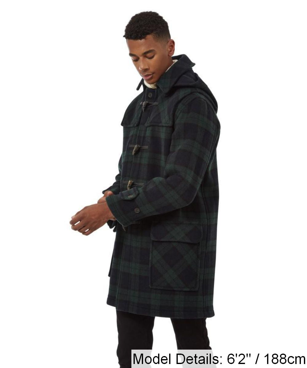 Men's London Classic Fit Duffle Coat - Blackwatch