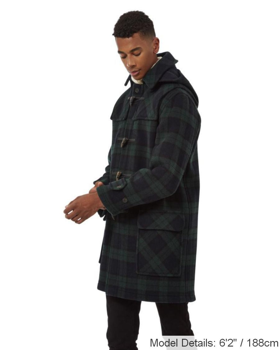 Men's London Classic Fit Duffle Coat - Blackwatch