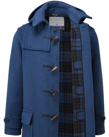 Men's London Classic Fit Duffle Coat - Royal Blue