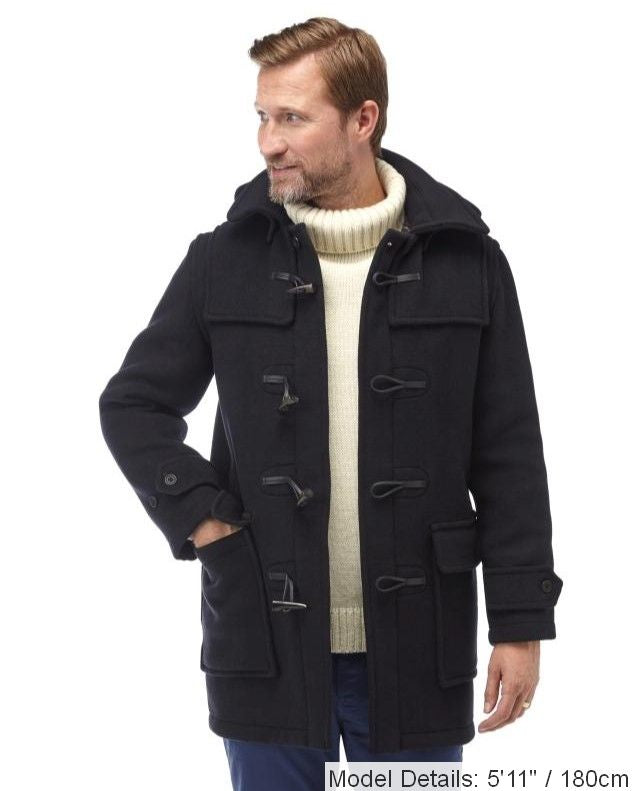 Men's London Classic Fit Duffle Coat - Navy