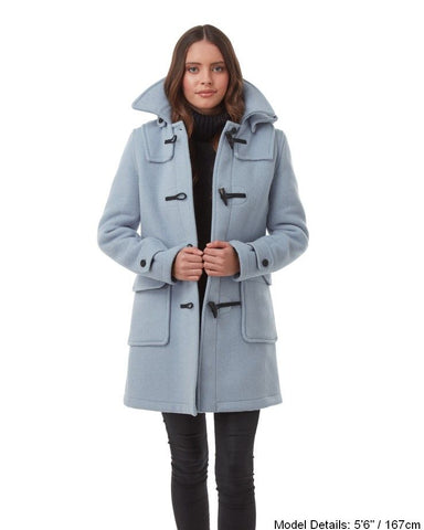 Women's London Classic Fit Duffle Coat - Baby Blue