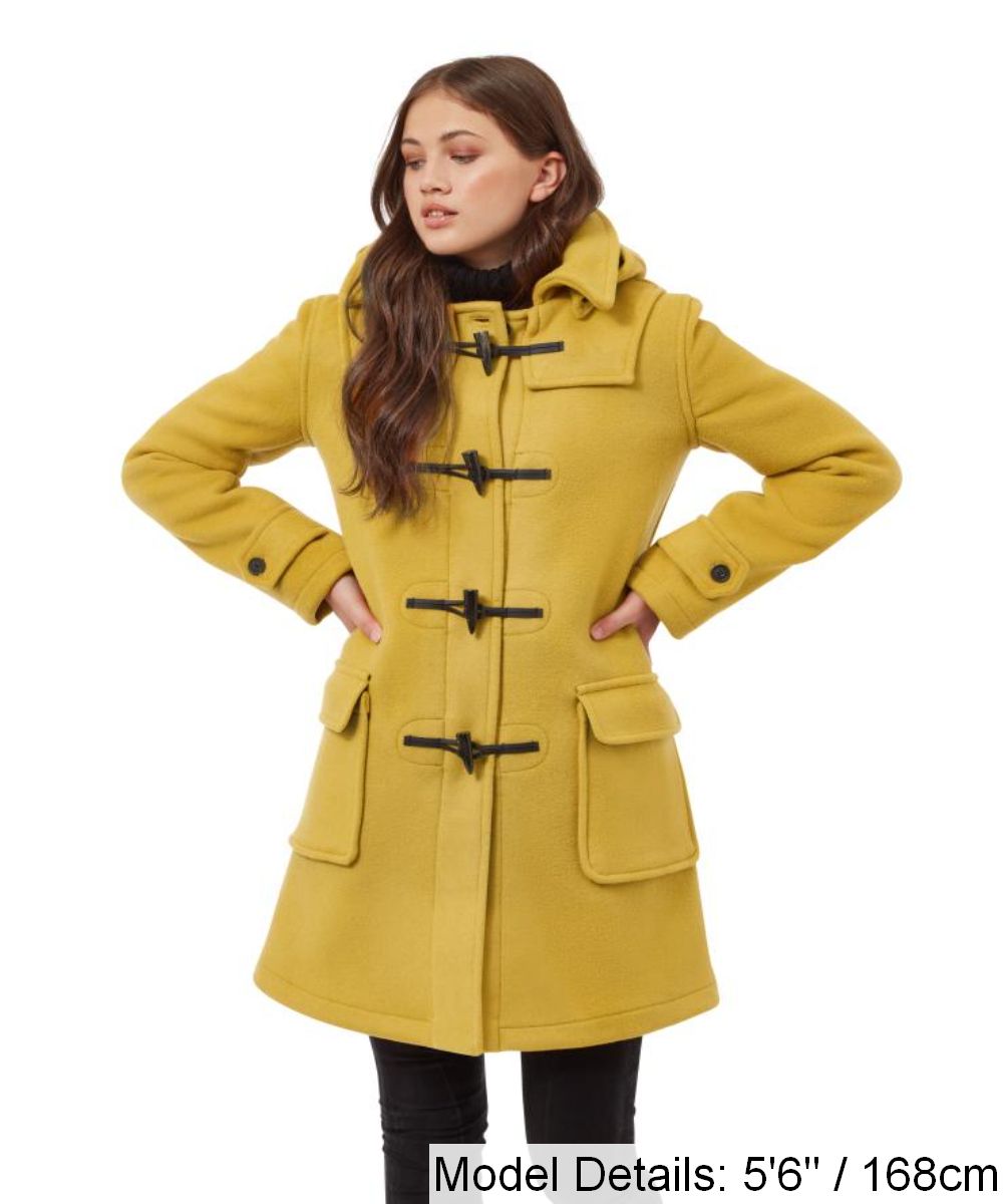 Women's London Classic Fit Duffle Coat - Mustard