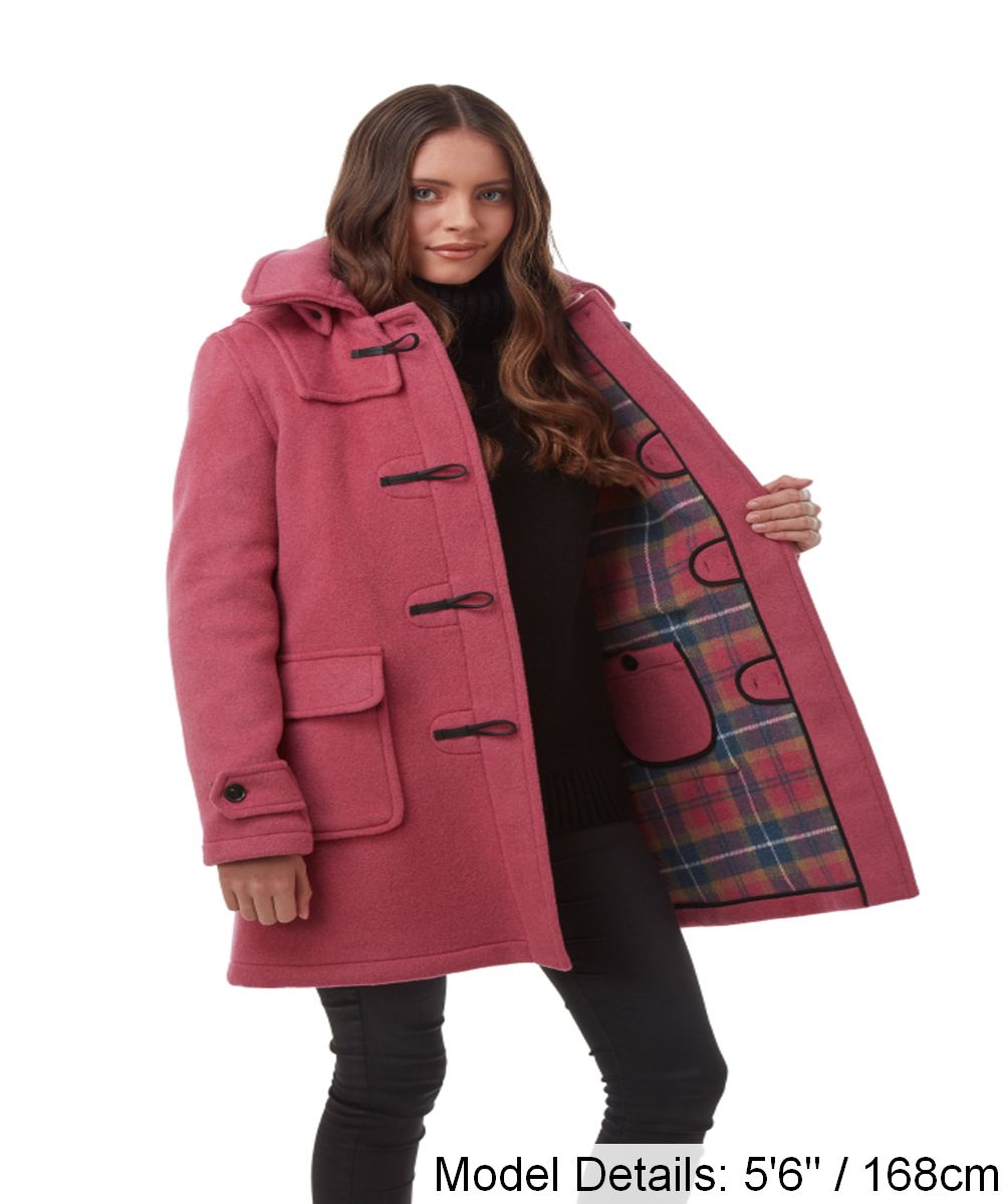 Women's London Classic Fit Duffle Coat - Pink