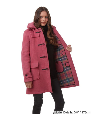 Women's London Classic Fit Duffle Coat - Pink