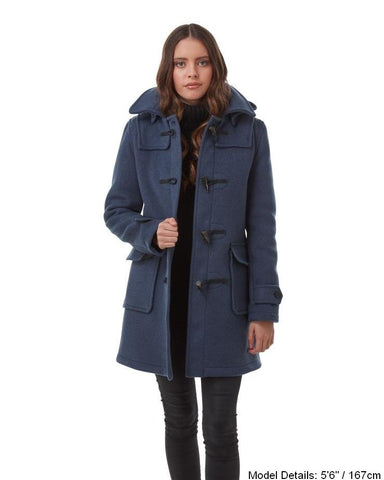 Women's London Classic Fit Duffle Coat - Royal Blue