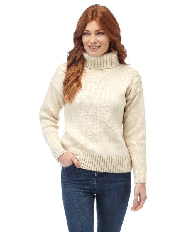 Women's Merino Wool Submariner Sweater - Ecru