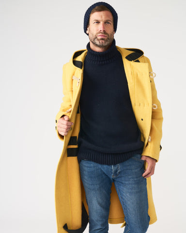 Men's Yellow Teddy Extra Long Original Duffle With Wooden Toggles