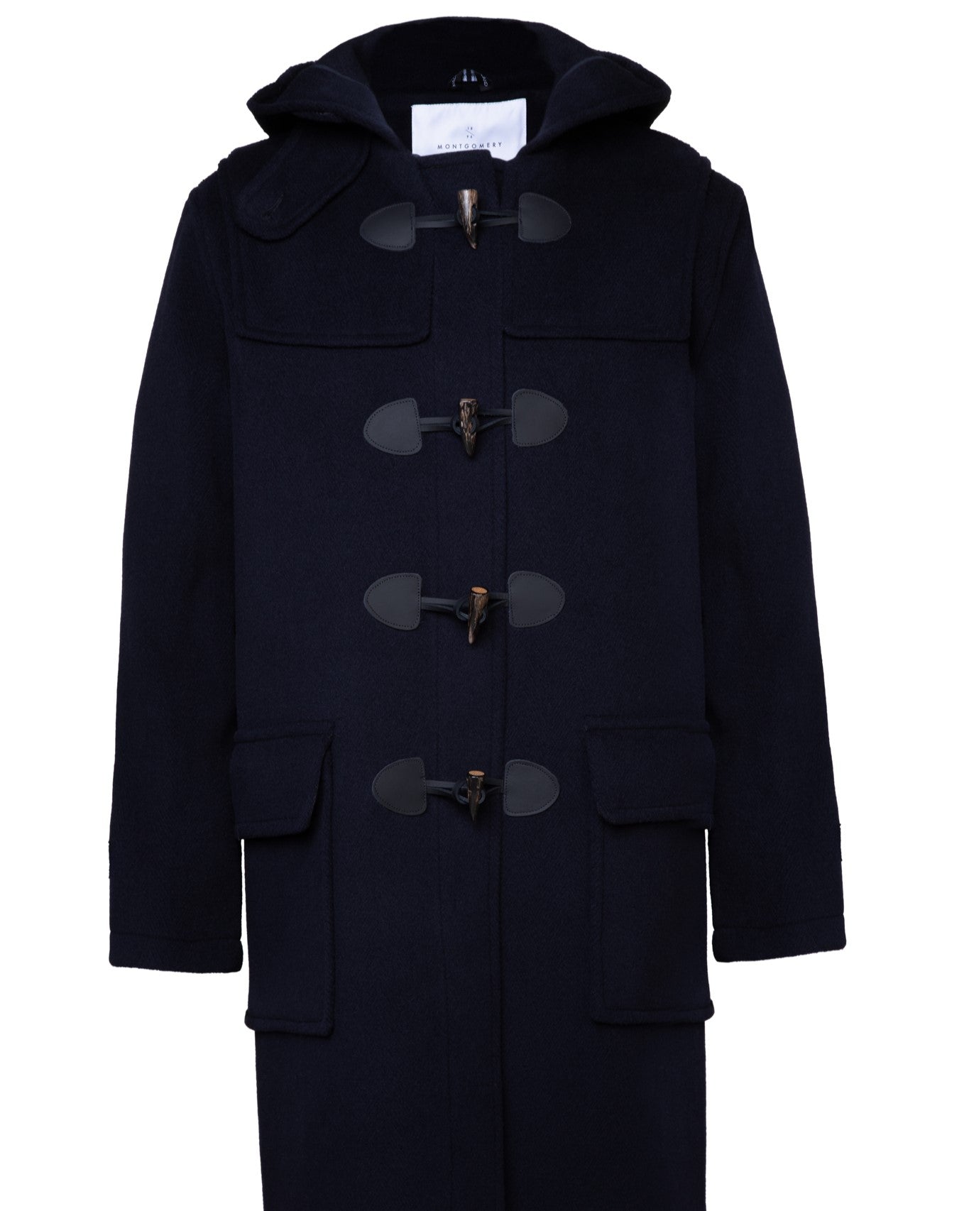 Men s Long Black Classic Duffle Coat Luxury Winter Coat Duffle Coats UK