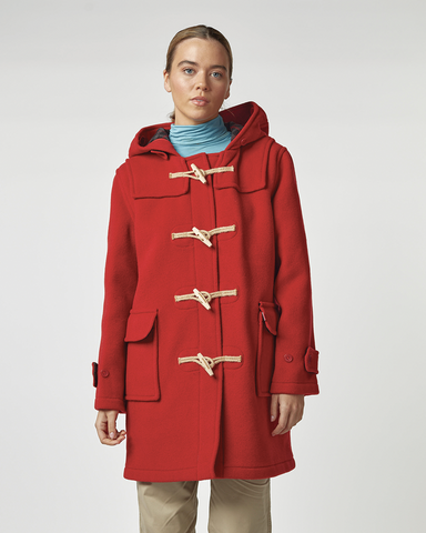 Women's Super Slim Haji Duffle Coat - Red