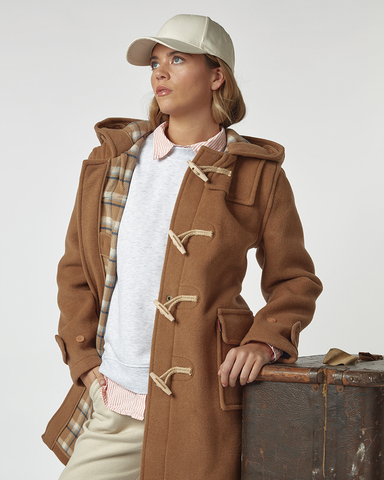 Women's Super Slim Haji Duffle Coat - Camel