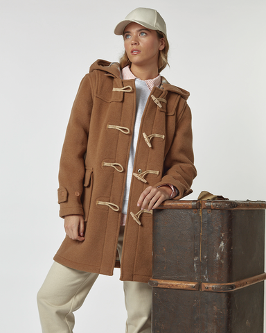 Women's Super Slim Haji Duffle Coat - Camel