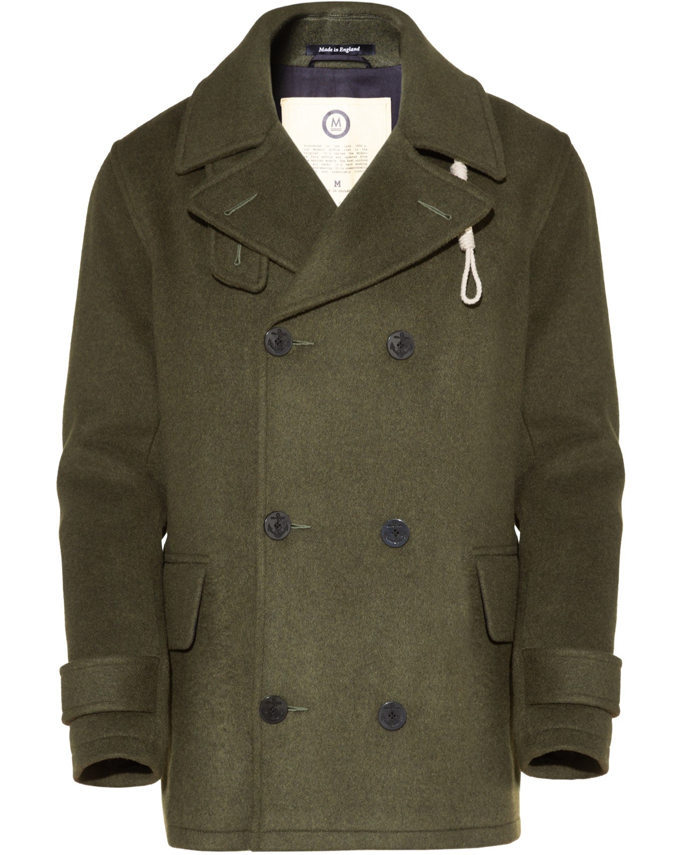 Men's Olive Teddy pea Coat