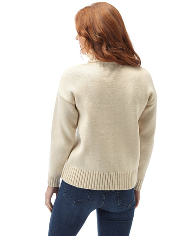 Women's Merino Wool Submariner Sweater - Ecru