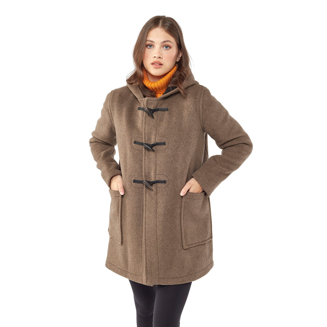 Women's Abberley Simple Fit Duffle Coat - Mushroom | Duffle Coats UK