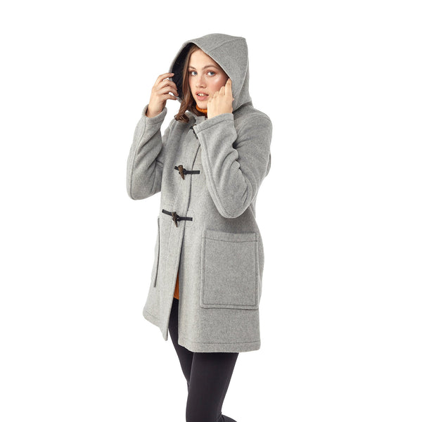 Women's Abberley Simple Fit Duffle Coat - Pearl Grey | Duffle Coats UK