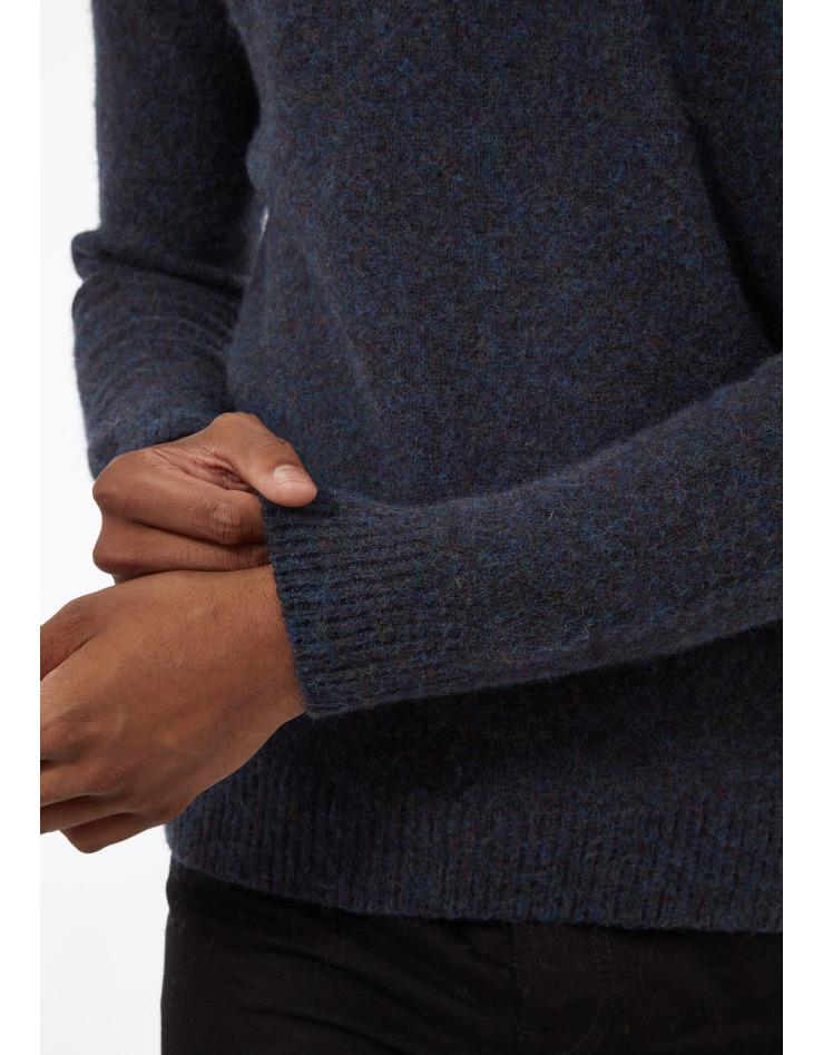 Men's Brushed Shetland Sweater Mustard | Duffle Coats UK